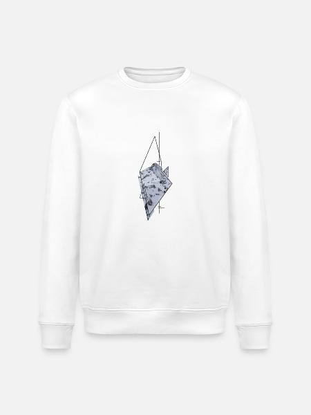 Berg Grafik Muster - Stanley/Stella ROLLER Unisex Organic Sweatshirt - white