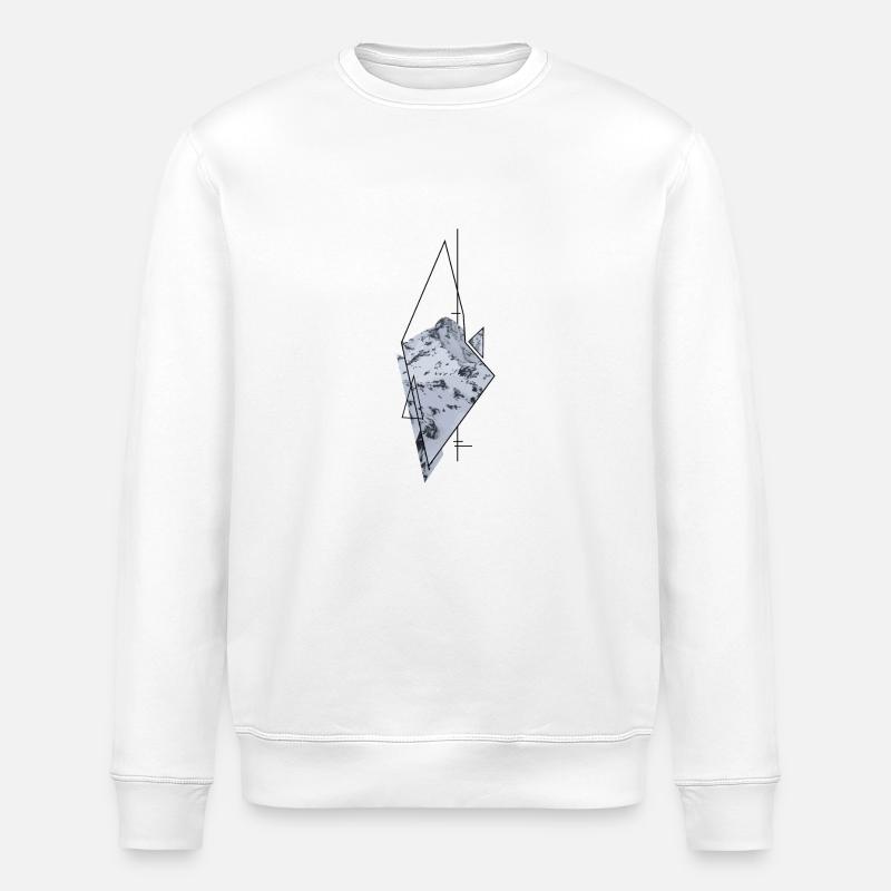 Berg Grafik Muster - Stanley/Stella ROLLER Unisex Organic Sweatshirt - white