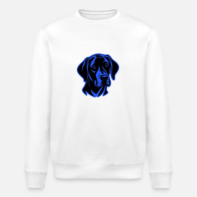 Tête de chien Labrador - Sweat bio ROLLER Stanley/Stella Unisexe - blanc