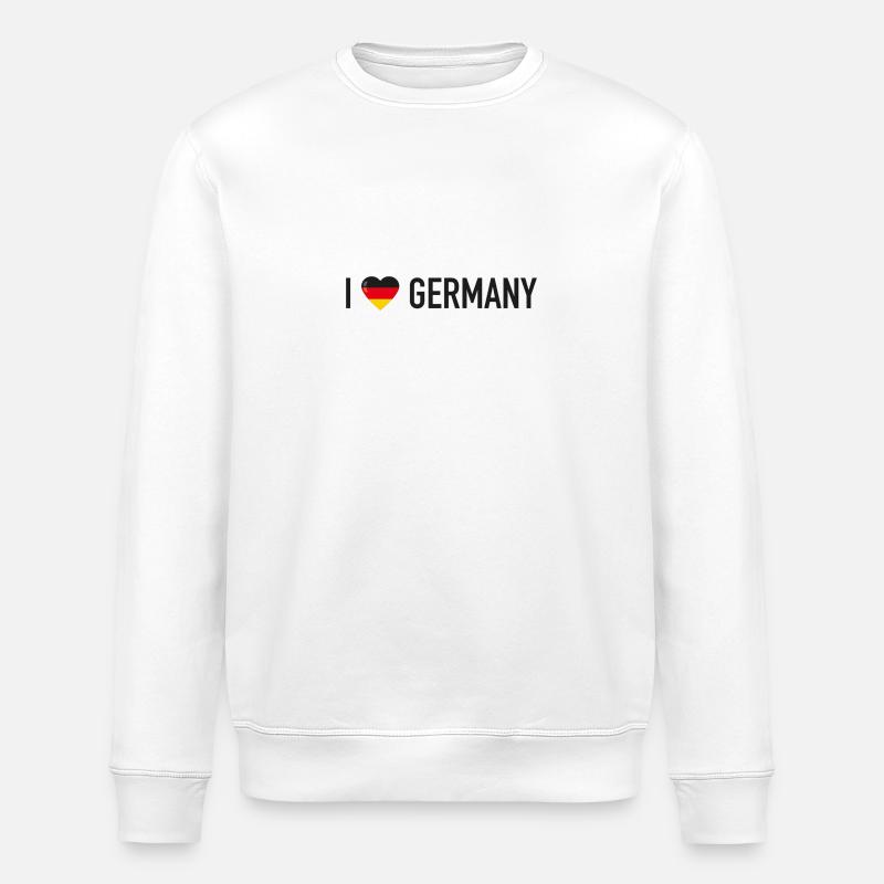 I Love Germany - Stanley/Stella ROLLER Unisex Organic Sweatshirt - white
