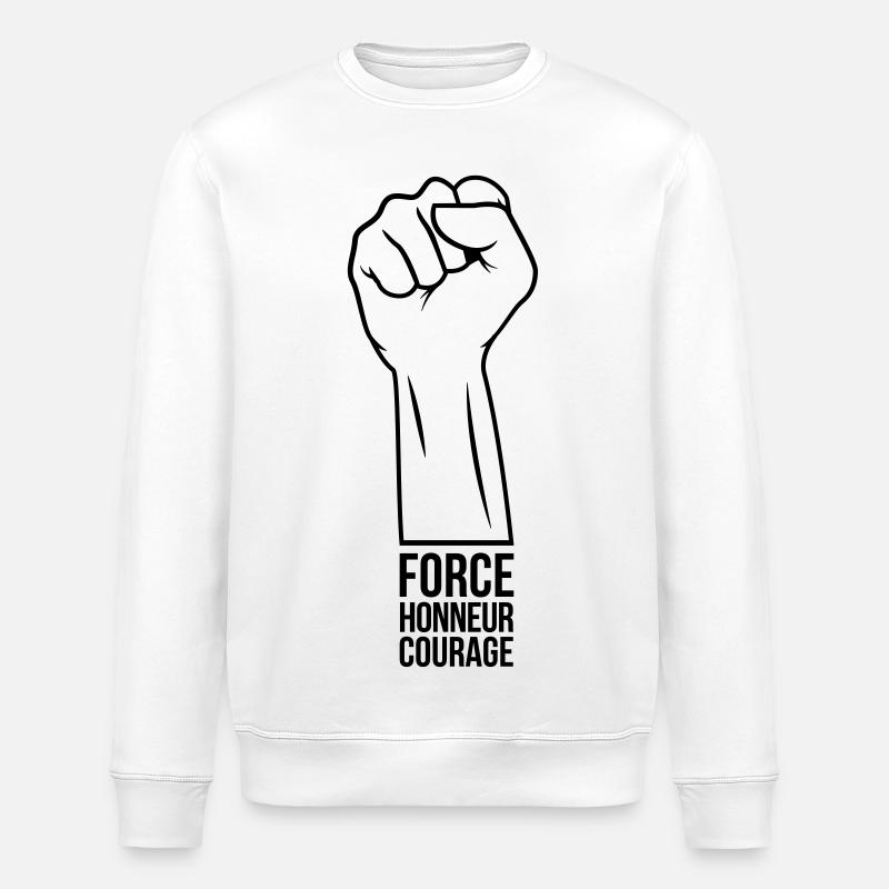 Force Honneur Courage - Sweat bio ROLLER Stanley/Stella Unisexe - blanc