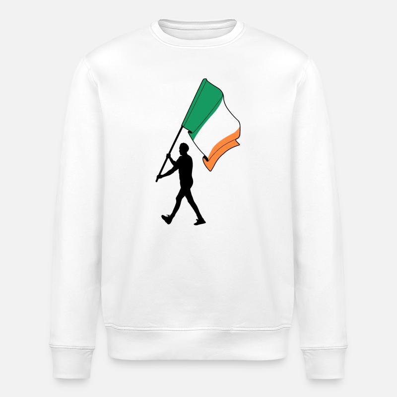 Drapeau Irlande Homme Marche - Sweat bio ROLLER Stanley/Stella Unisexe - blanc