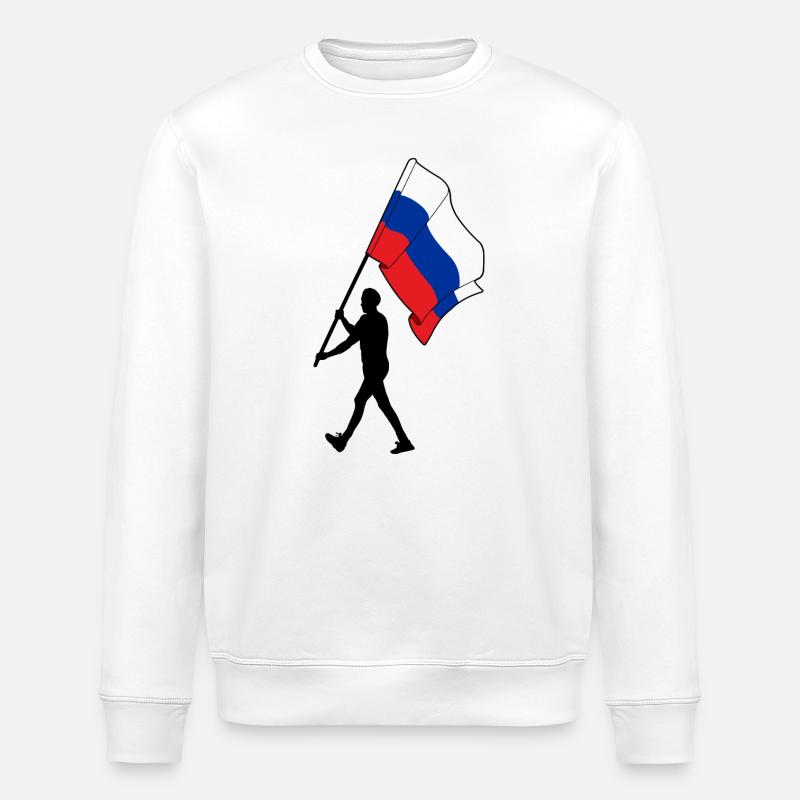 Drapeau Russie homme marchant - Sweat bio ROLLER Stanley/Stella Unisexe - blanc