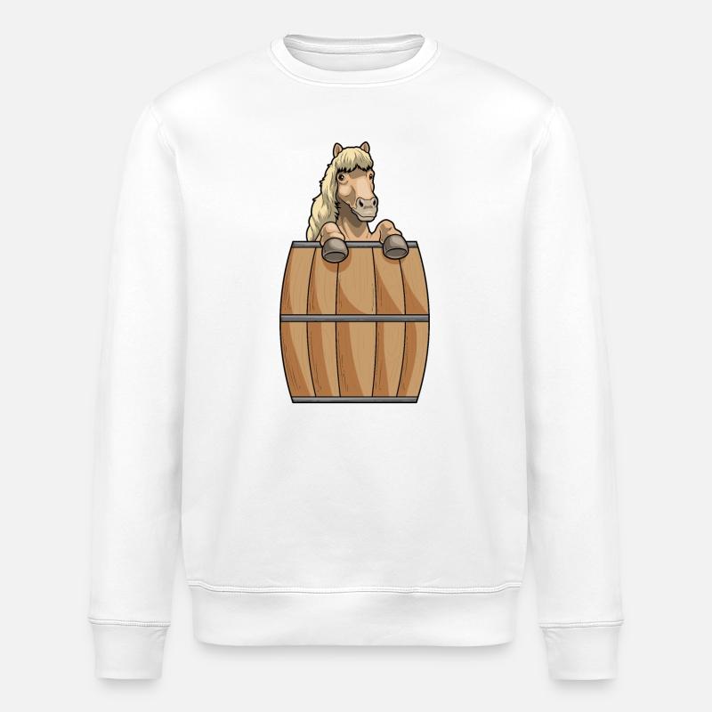 Baril de cheval - Sweat bio ROLLER Stanley/Stella Unisexe - blanc
