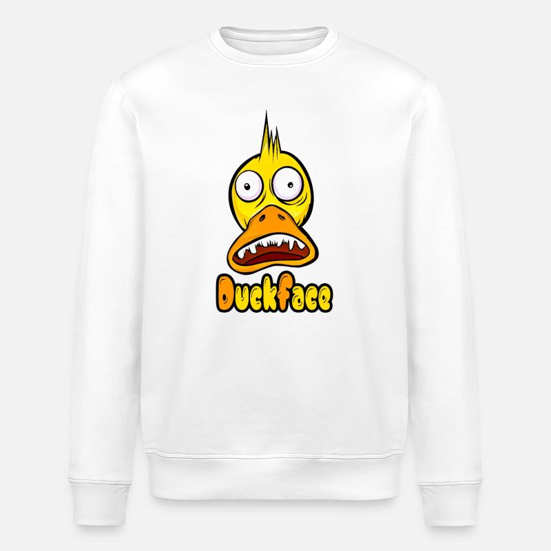 Tête de canard - Sweat bio ROLLER Stanley/Stella Unisexe - blanc