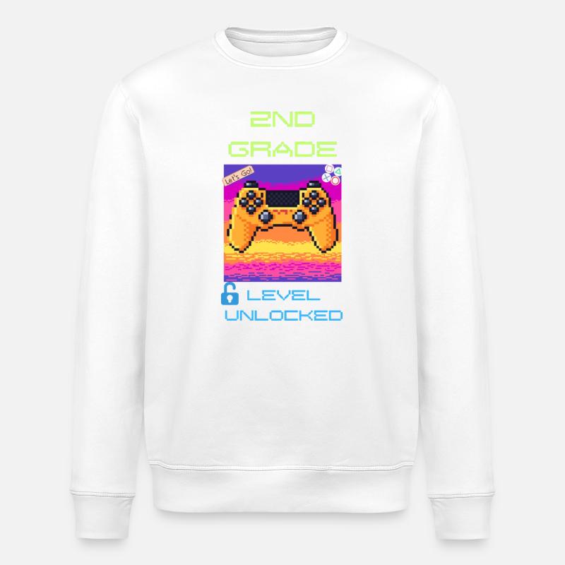 Stufe der 2. Klasse freigeschaltet - Stanley/Stella Unisex Bio-Sweatshirt ROLLER - Weiß