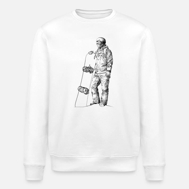 Freerider Snowboarder - Sweat bio ROLLER Stanley/Stella Unisexe - blanc