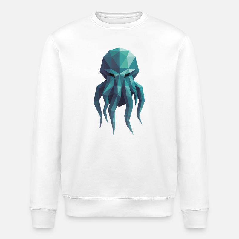 C'thulhu - Cooles Lovecraft Logo - Stanley/Stella Unisex Bio-Sweatshirt ROLLER - Weiß