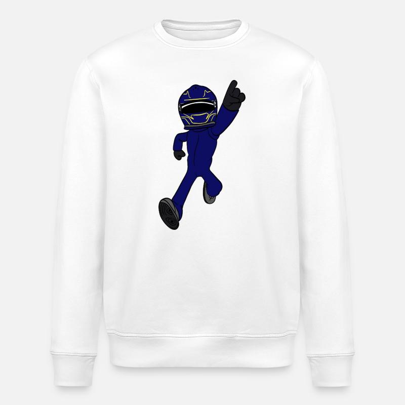 Rennfahrer  - Stanley/Stella Unisex Bio-Sweatshirt ROLLER - Weiß