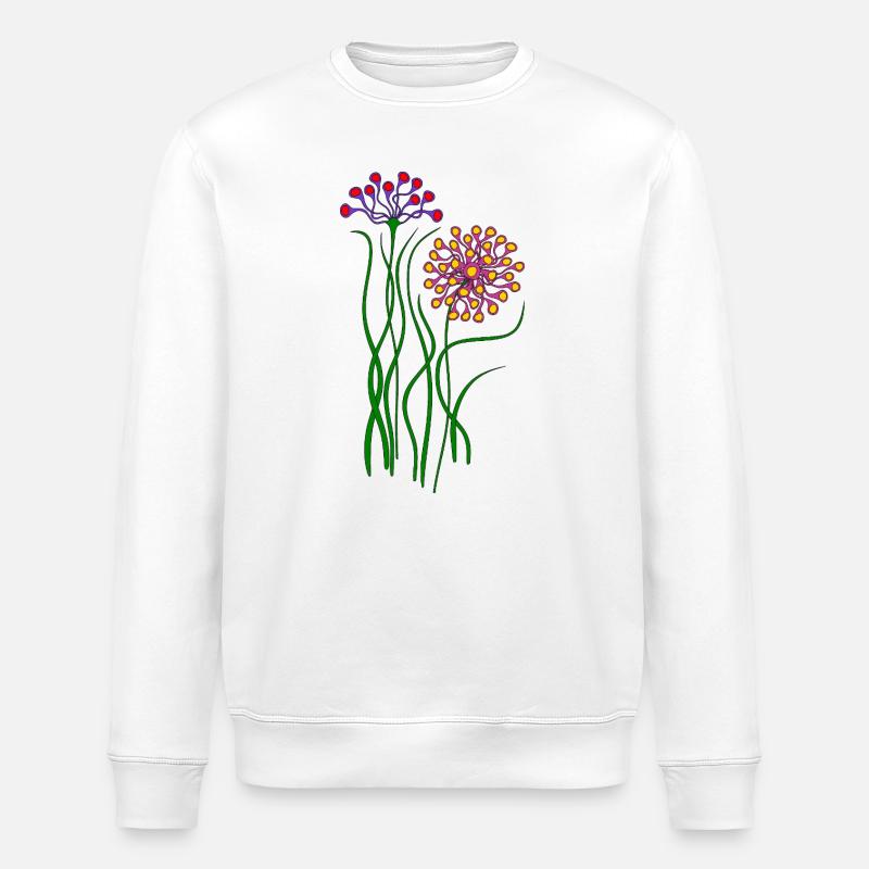 Blumen - Stanley/Stella Unisex Bio-Sweatshirt ROLLER - Weiß