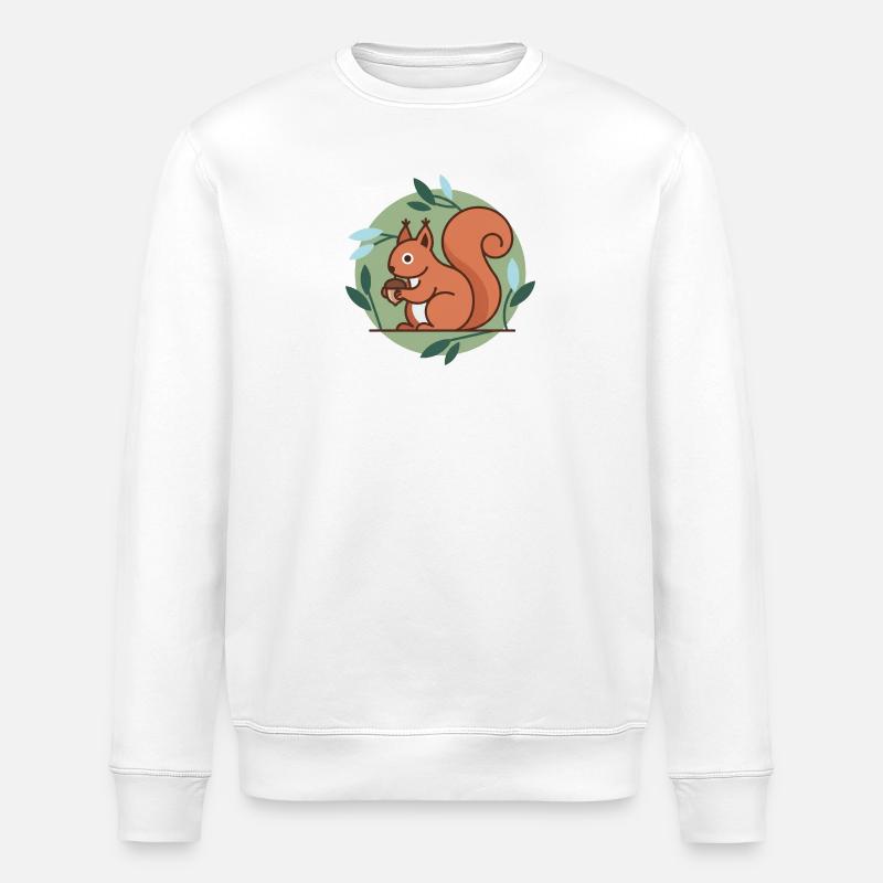 Eichhörnchen - Stanley/Stella Unisex Bio-Sweatshirt ROLLER - Weiß
