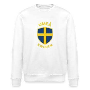 Umeå Schweden Schildwappen - Stanley/Stella Unisex Bio-Sweatshirt ROLLER - Weiß - Vorne - Nik (191cm)
