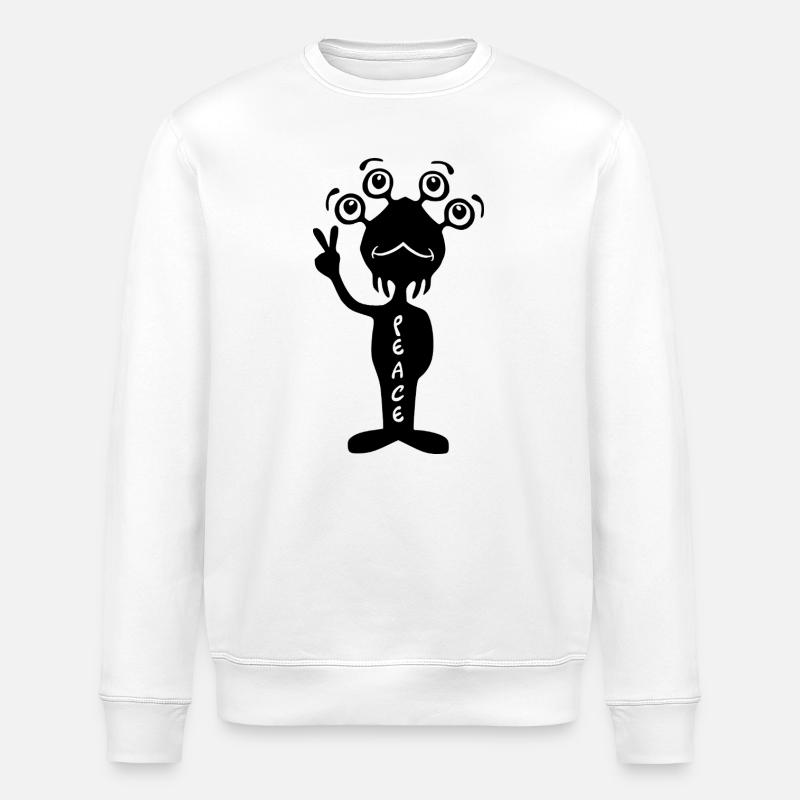 Peace Alien - Black - Sweat bio ROLLER Stanley/Stella Unisexe - blanc