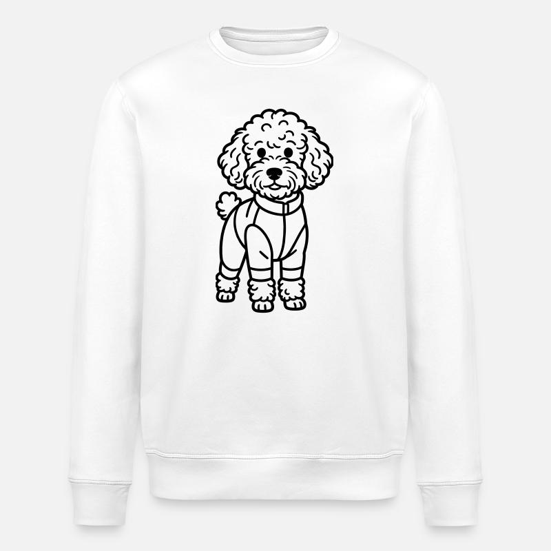 Chien Spoodle - Sweat bio ROLLER Stanley/Stella Unisexe - blanc