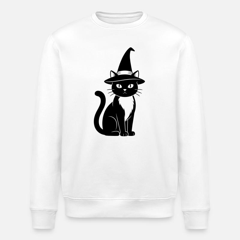 Chat des sorcières - Sweat bio ROLLER Stanley/Stella Unisexe - blanc