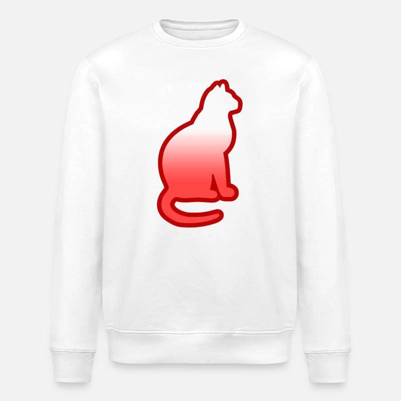 Cat - Stanley/Stella ROLLER Unisex Organic Sweatshirt - white