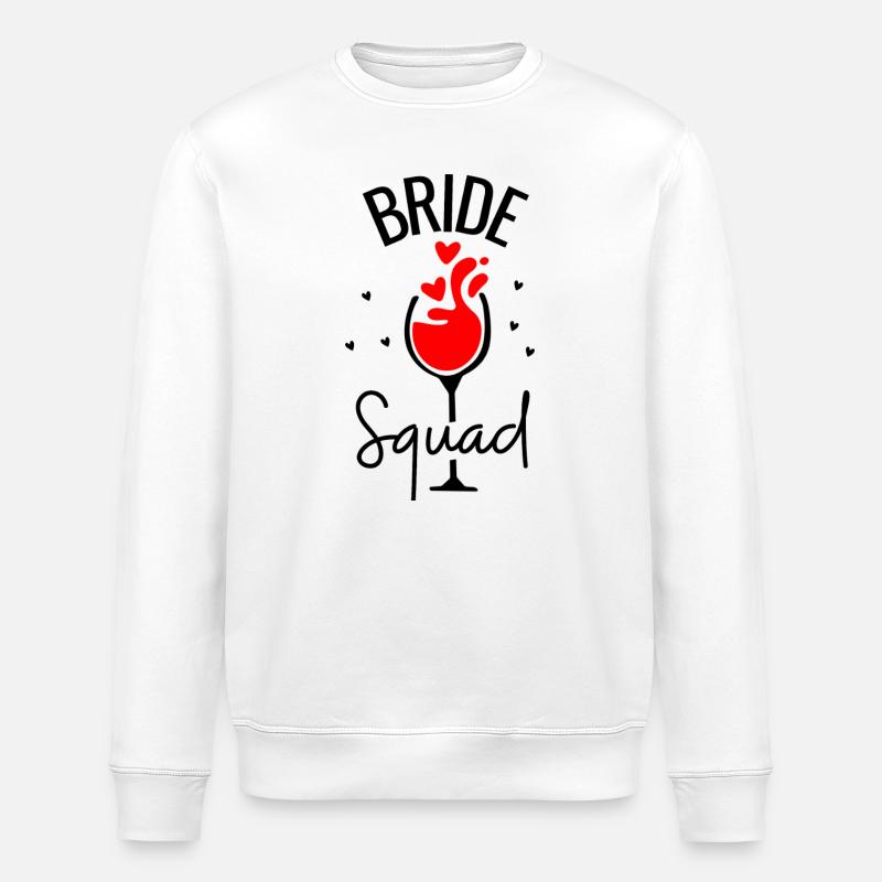 Bride Squad Junggesellinnenabschied - Stanley/Stella Unisex Bio-Sweatshirt ROLLER - Weiß