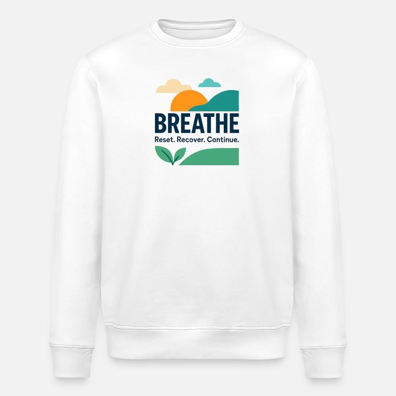 Stress Reset, Recover, Continue - Stanley/Stella Unisex Bio-Sweatshirt ROLLER - Weiß