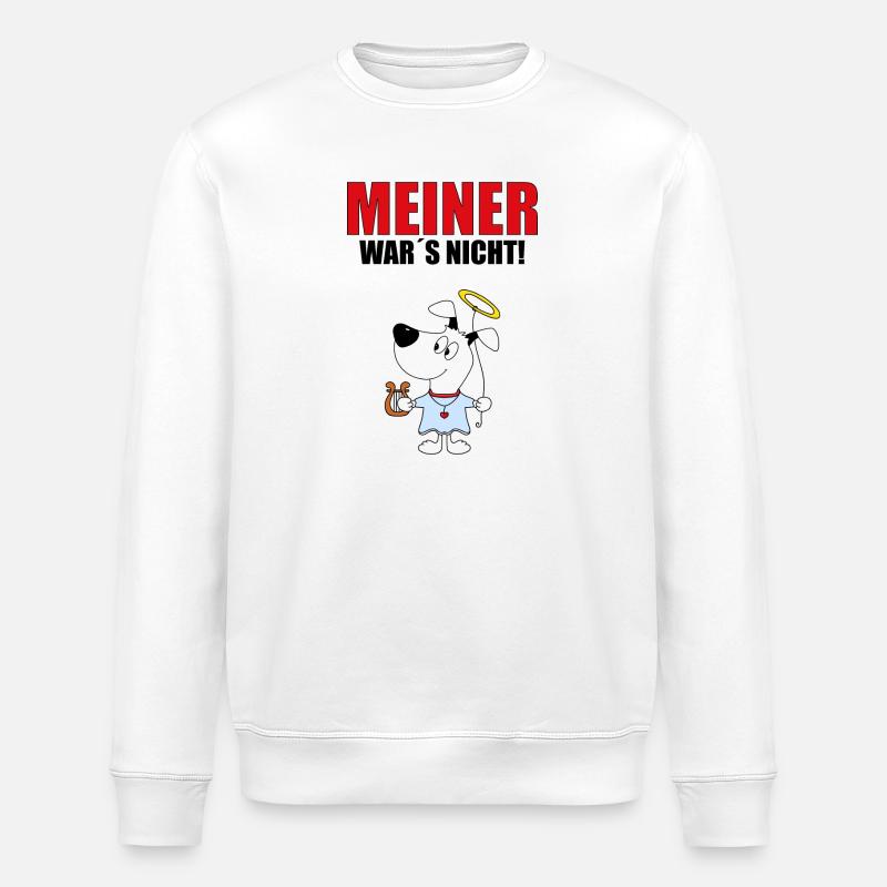 Hund - Engel - Hunde - Stanley/Stella Unisex Bio-Sweatshirt ROLLER - Weiß