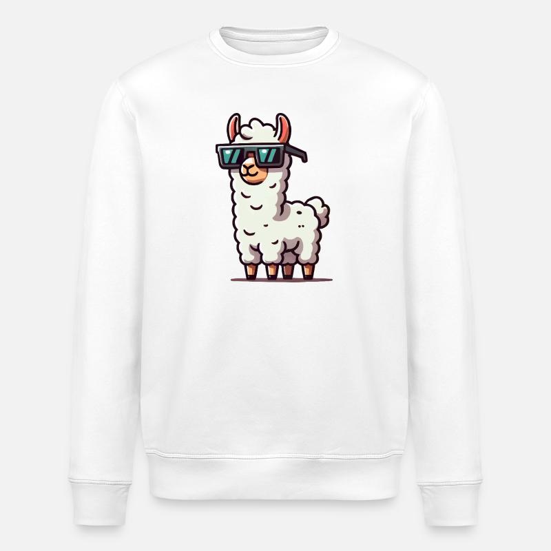 lama sonnenbrille cool - Stanley/Stella Unisex Bio-Sweatshirt ROLLER - Weiß