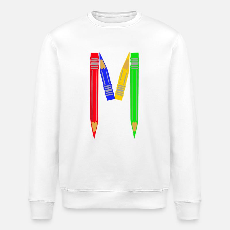 buntstifte m - Stanley/Stella Unisex Bio-Sweatshirt ROLLER - Weiß