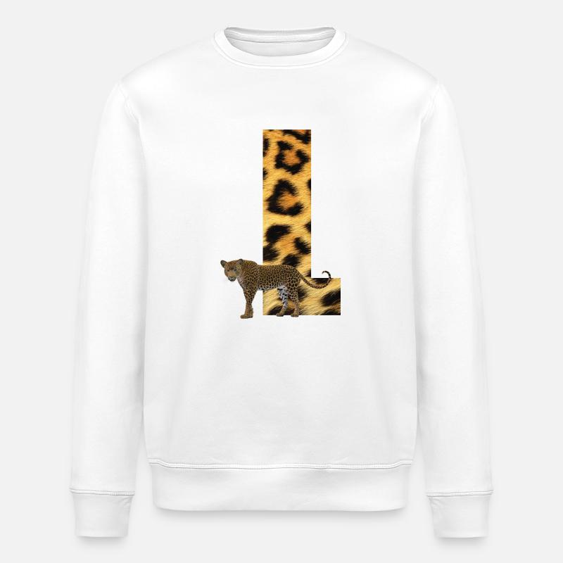 léopard l - Sweat bio ROLLER Stanley/Stella Unisexe - blanc