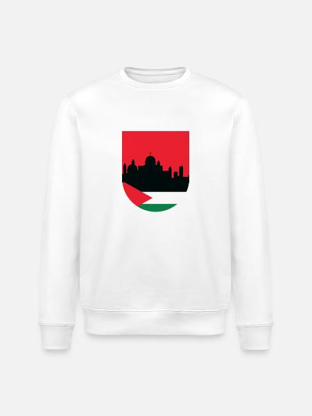 Free Palestine - Stanley/Stella ROLLER Unisex Organic Sweatshirt - white