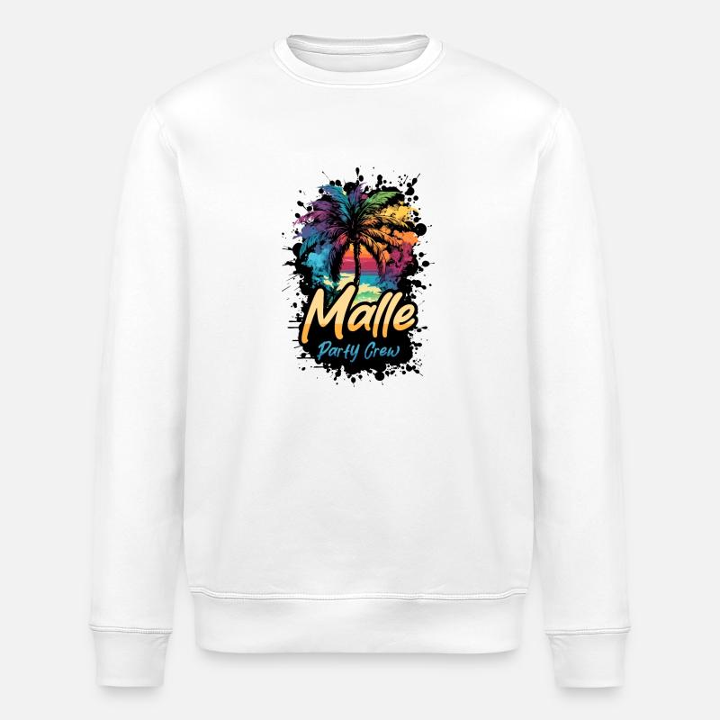 Vacances de Malle Party Crew - Sweat bio ROLLER Stanley/Stella Unisexe - blanc