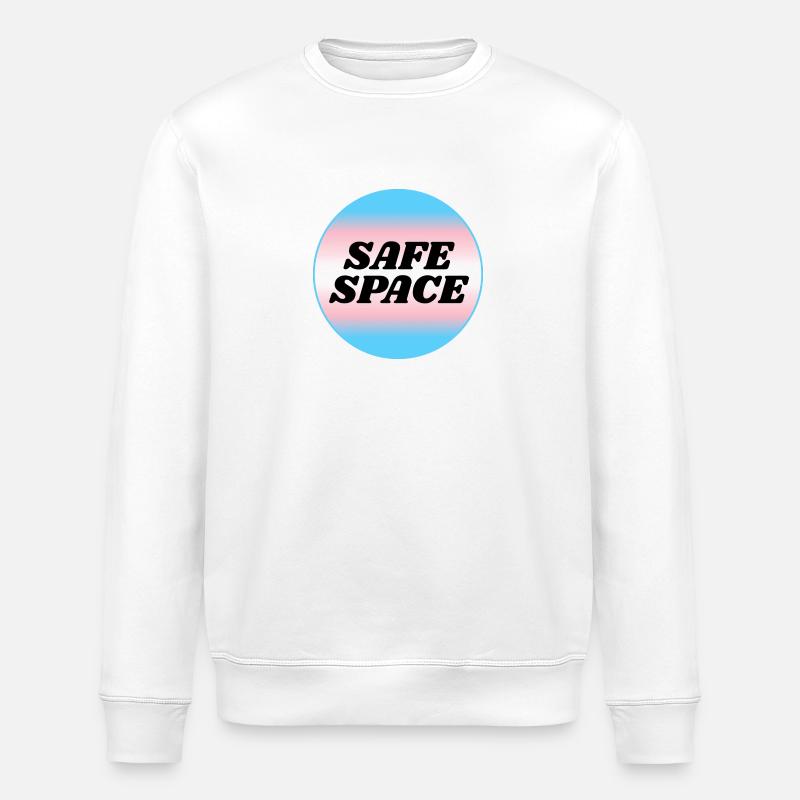 Espace sûr TRANS - fierté transgenre - Sweat bio ROLLER Stanley/Stella Unisexe - blanc