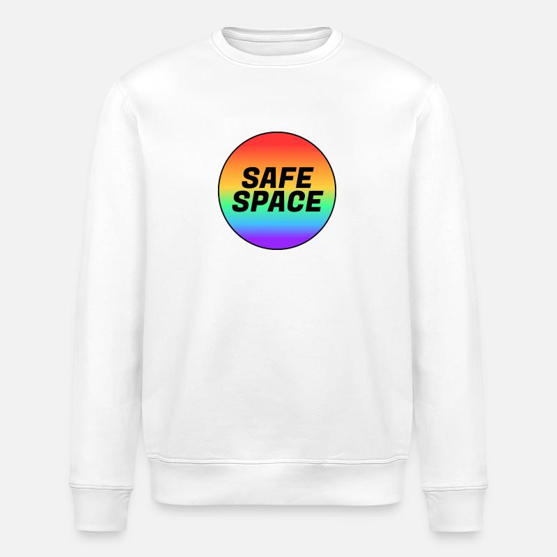 LGBTQ-sicherer Raum - Stanley/Stella Unisex Bio-Sweatshirt ROLLER - Weiß