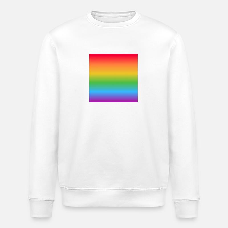LGBTQ Pride rainbow gradient - Stanley/Stella ROLLER Unisex Organic Sweatshirt - white