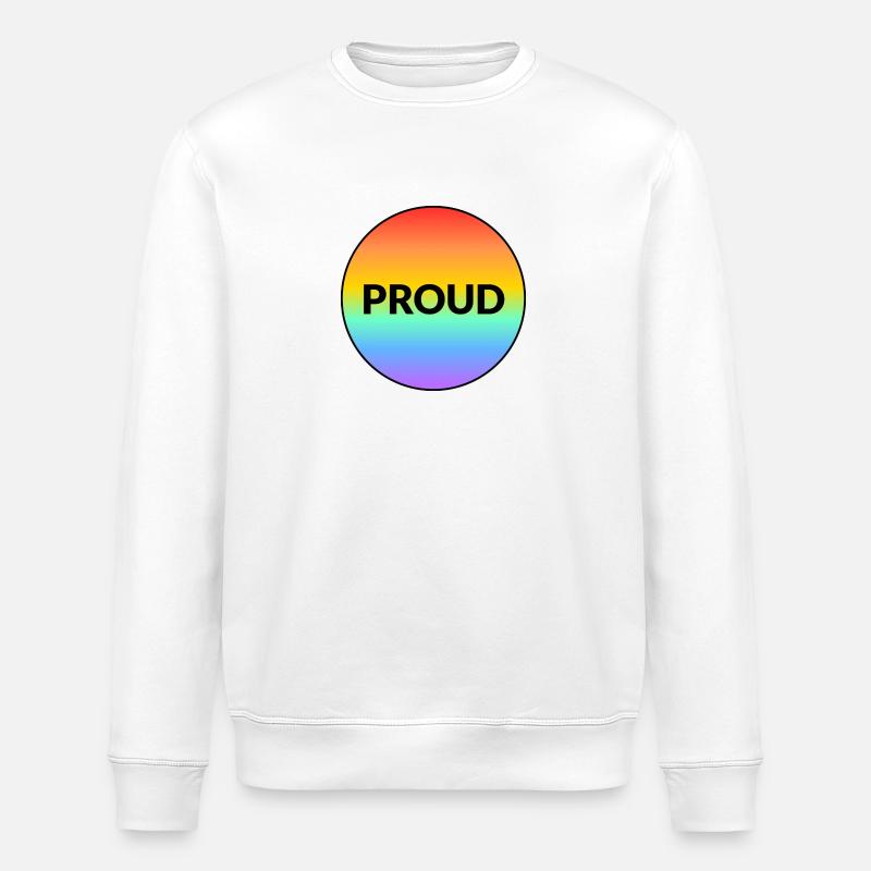 Stolzer LGBTQ-Pride-Regenbogen - Stanley/Stella Unisex Bio-Sweatshirt ROLLER - Weiß