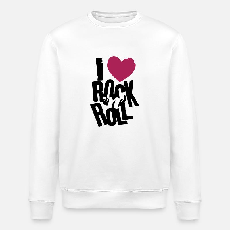 i love rock n roll - Sweat bio ROLLER Stanley/Stella Unisexe - blanc