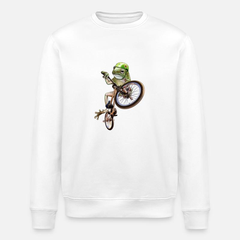 frog bmx - Stanley/Stella Unisex Bio-Sweatshirt ROLLER - Weiß
