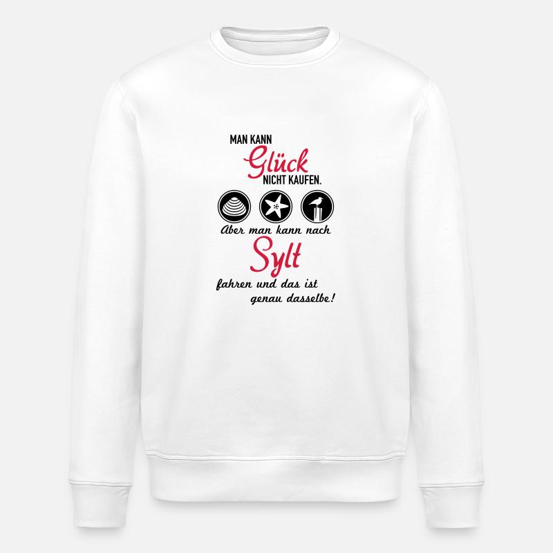 Glück Sylt - Stanley/Stella Unisex Bio-Sweatshirt ROLLER - Weiß