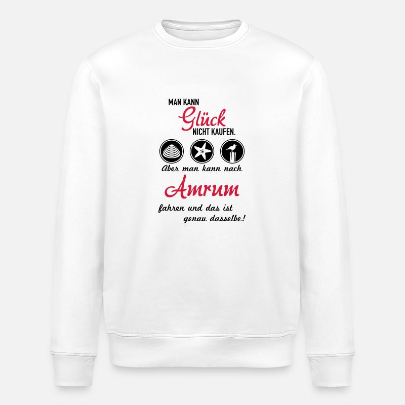 Glück Amrum - Stanley/Stella Unisex Bio-Sweatshirt ROLLER - Weiß