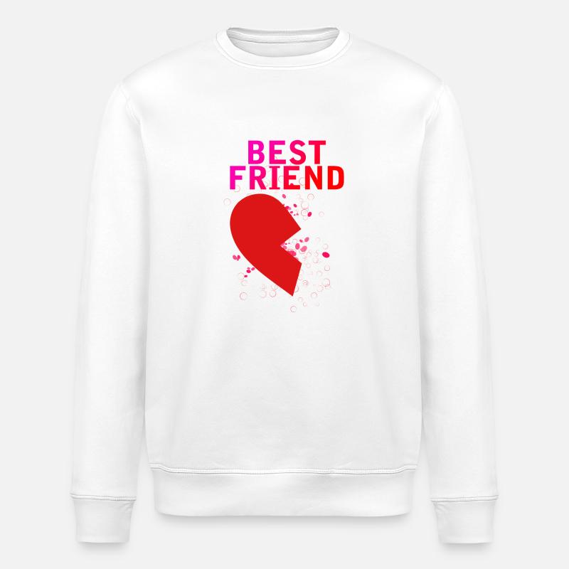 BF Heart (Gauche) - Sweat bio ROLLER Stanley/Stella Unisexe - blanc