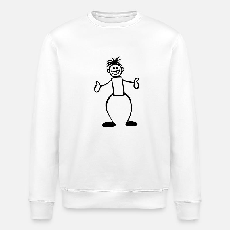 Strichmännchen - Stanley/Stella Unisex Bio-Sweatshirt ROLLER - Weiß