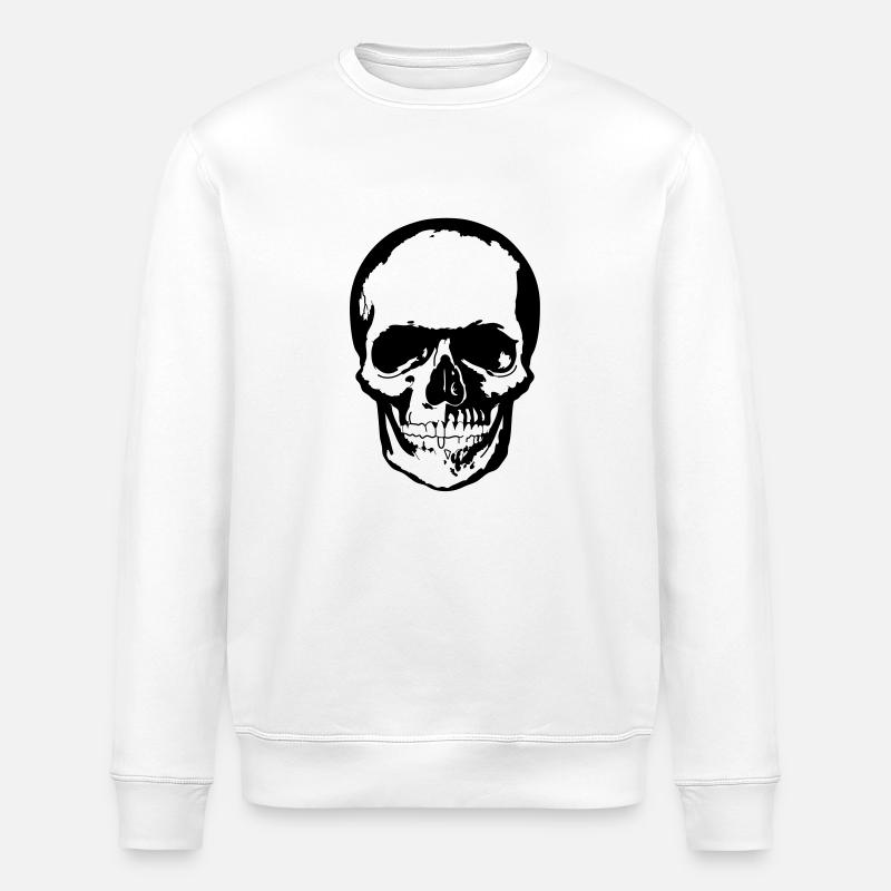 Skull - Stanley/Stella ROLLER Unisex Organic Sweatshirt - white