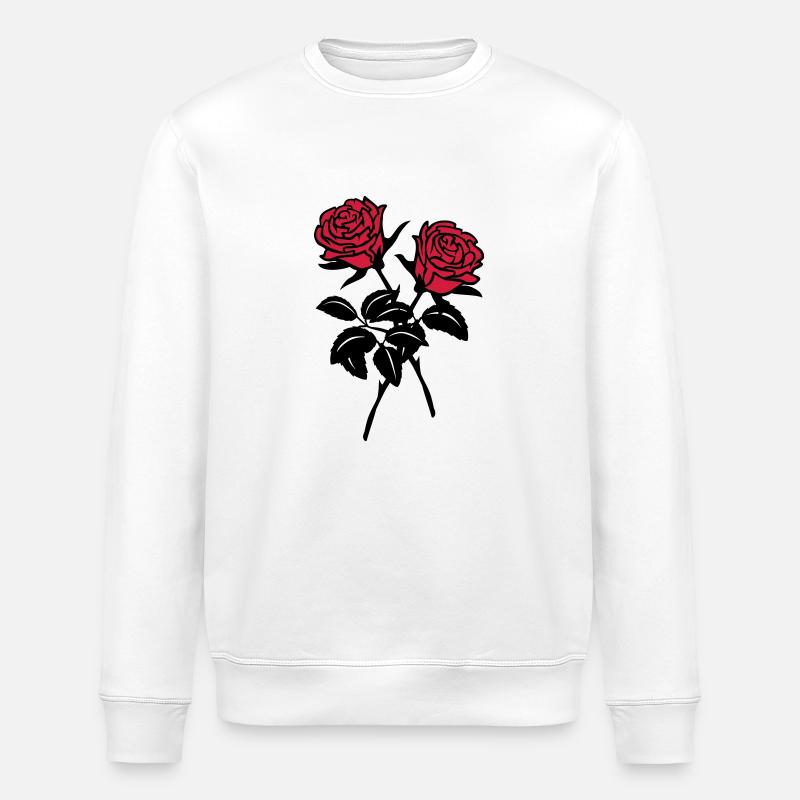 roses - Sweat bio ROLLER Stanley/Stella Unisexe - blanc