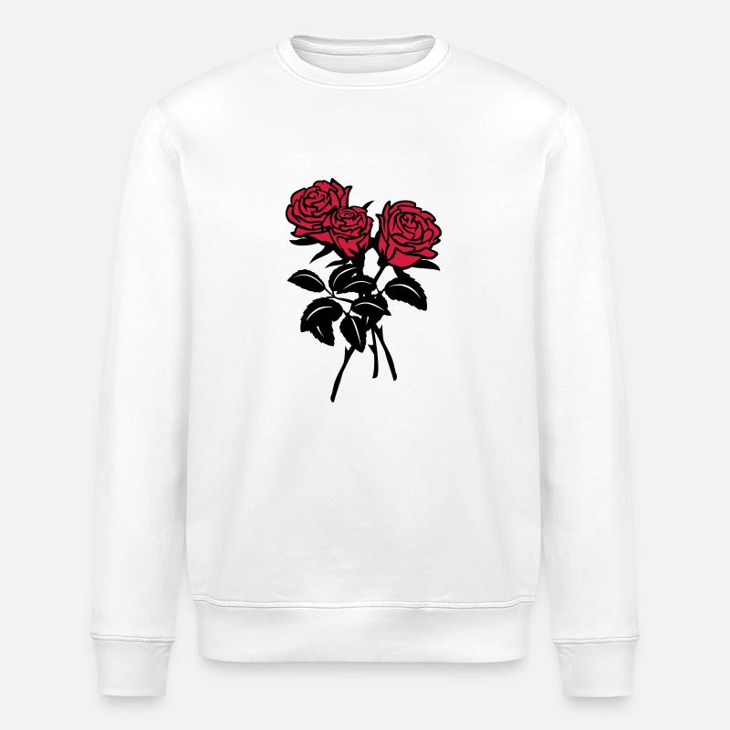 roses - Sweat bio ROLLER Stanley/Stella Unisexe - blanc