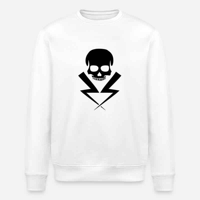 Le Crâne Électrique - Sweat bio ROLLER Stanley/Stella Unisexe - blanc