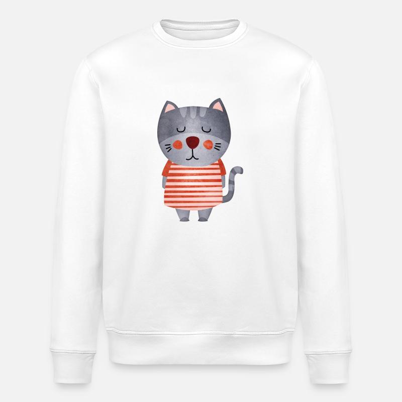Sucre chat doux - Sweat bio ROLLER Stanley/Stella Unisexe - blanc