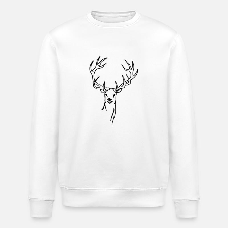 Hirsche - Stanley/Stella Unisex Bio-Sweatshirt ROLLER - Weiß