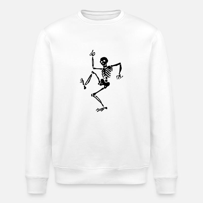 Le skeleton - Sweat bio ROLLER Stanley/Stella Unisexe - blanc
