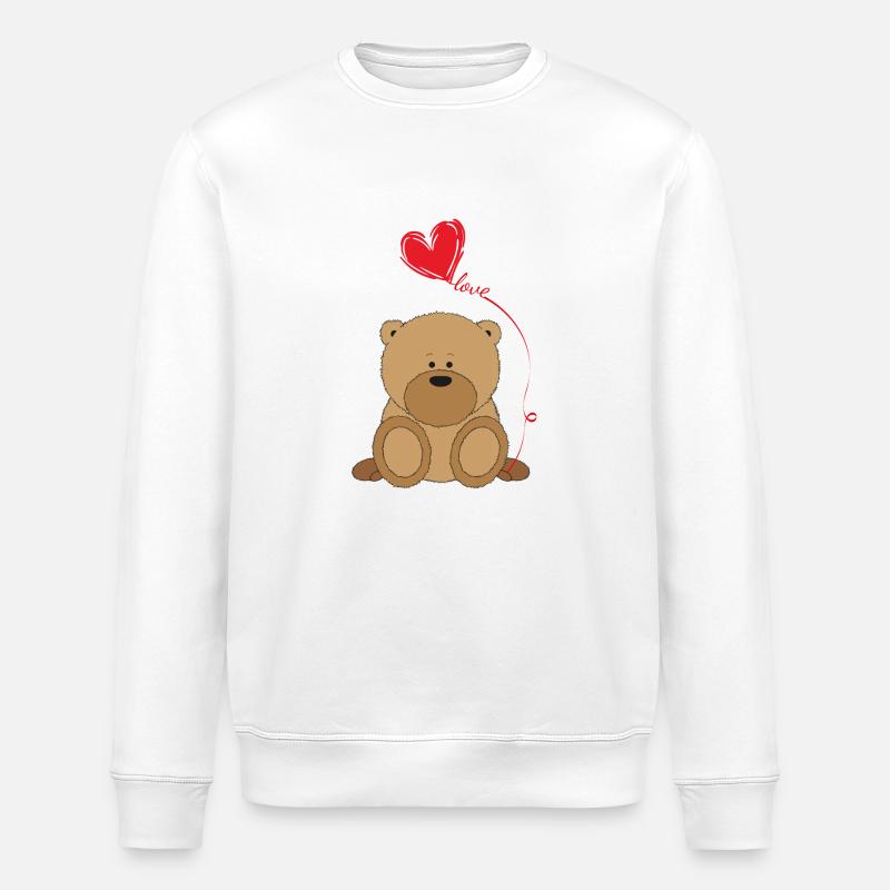 Teddy Love - Stanley/Stella Unisex Bio-Sweatshirt ROLLER - Weiß