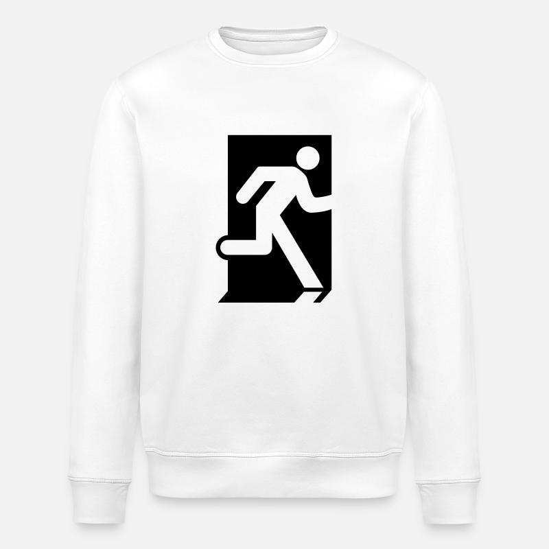 Emergency Exit - Stanley/Stella Unisex Bio-Sweatshirt ROLLER - Weiß