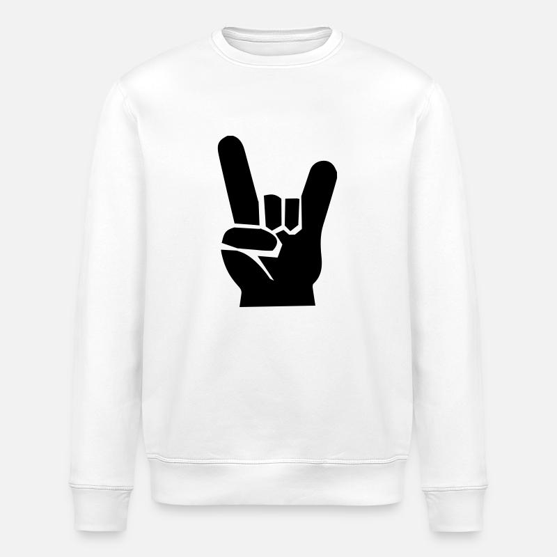 pommesgabel - Stanley/Stella Unisex Bio-Sweatshirt ROLLER - Weiß