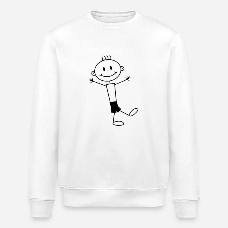 Cute Happy Boy - Stanley/Stella Unisex Bio-Sweatshirt ROLLER - Weiß