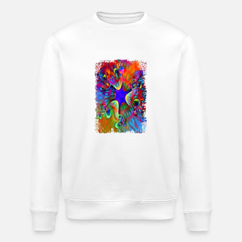 flower power psychédélique - Sweat bio ROLLER Stanley/Stella Unisexe - blanc